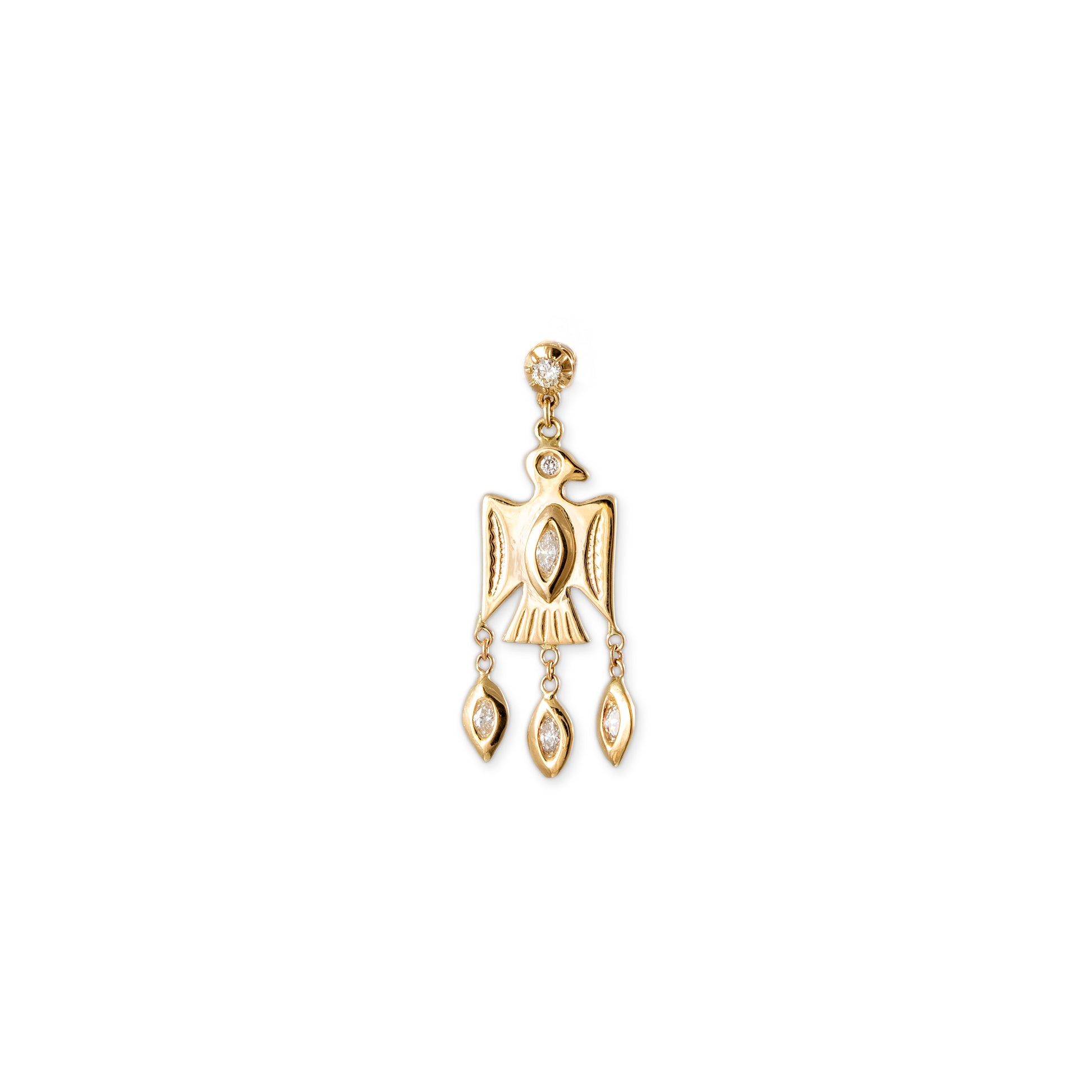 SOPHIA DIAMOND + THUNDERBIRD MARQUISE DIAMOND SHAKER DROP STUD