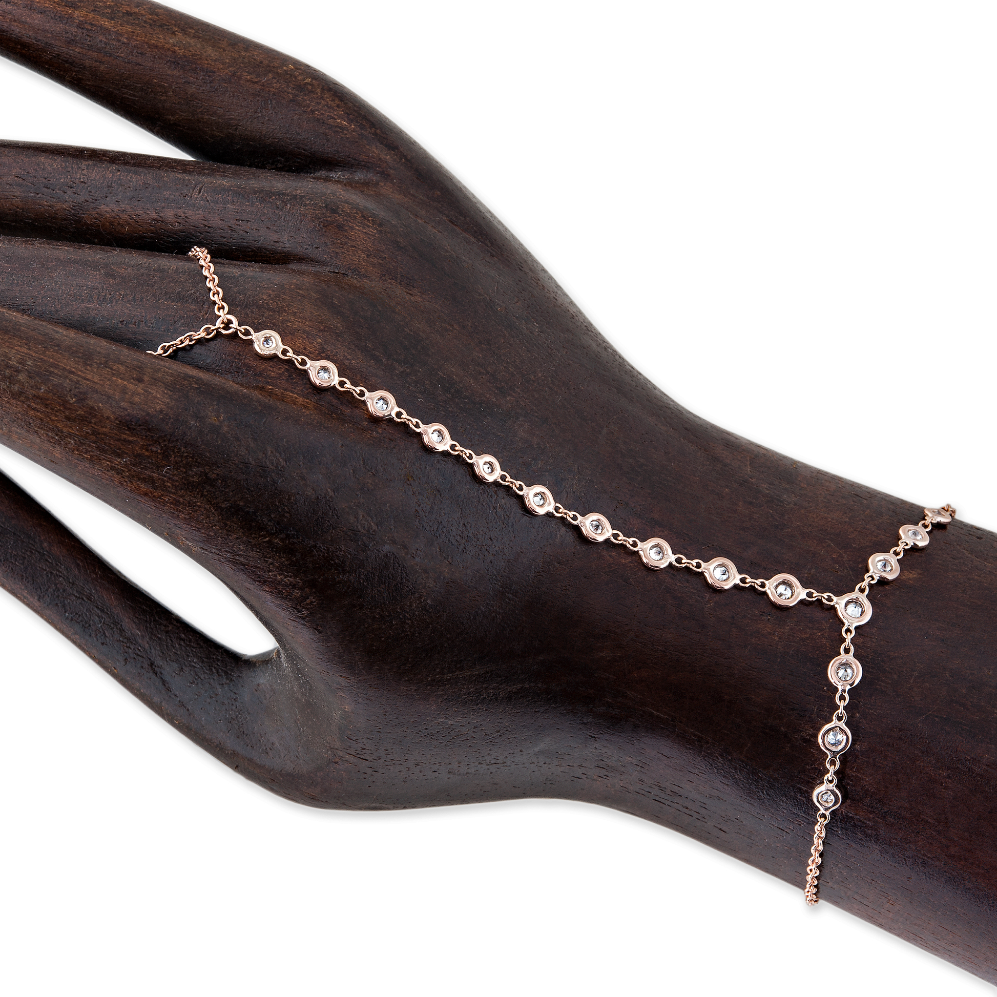 17 Diamond Finger Bracelet