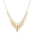 17 Graduated Pave Feather Shaker Necklace
