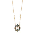 Diamond + Labradorite Blossom Necklace
