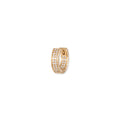 Three Sided Pave Diamond Mini Hoop