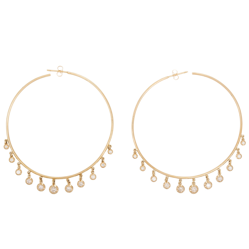 GRADUATED DIAMOND SOPHIA SHAKER HOOPS