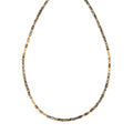 18 Gold Beads + Labradorite Tube Beaded Necklace