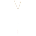 High Neck Cluster Diamond Y Necklace