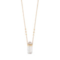 Rose Cut Diamond Cap Kunzite Crystal Necklace