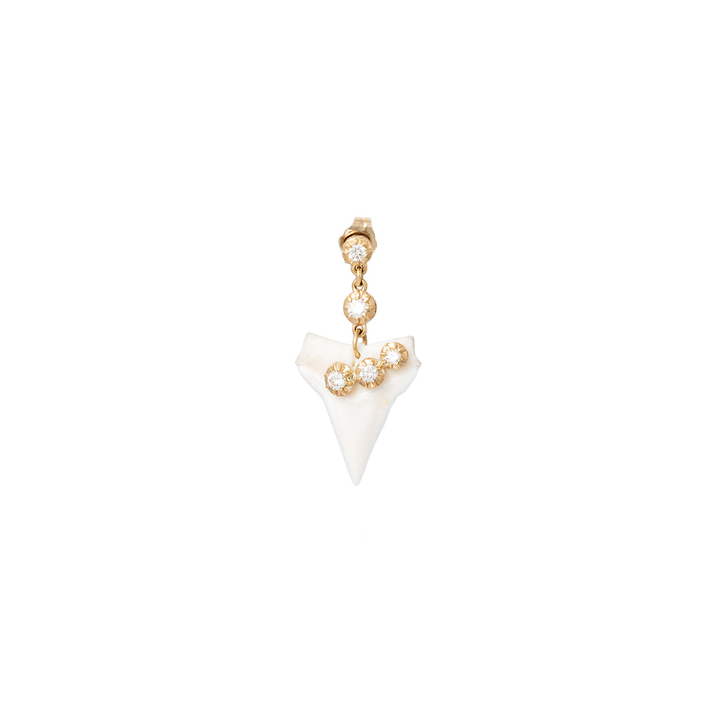 5 SOPHIA DIAMOND SHARK TOOTH DROP STUD EARRING
