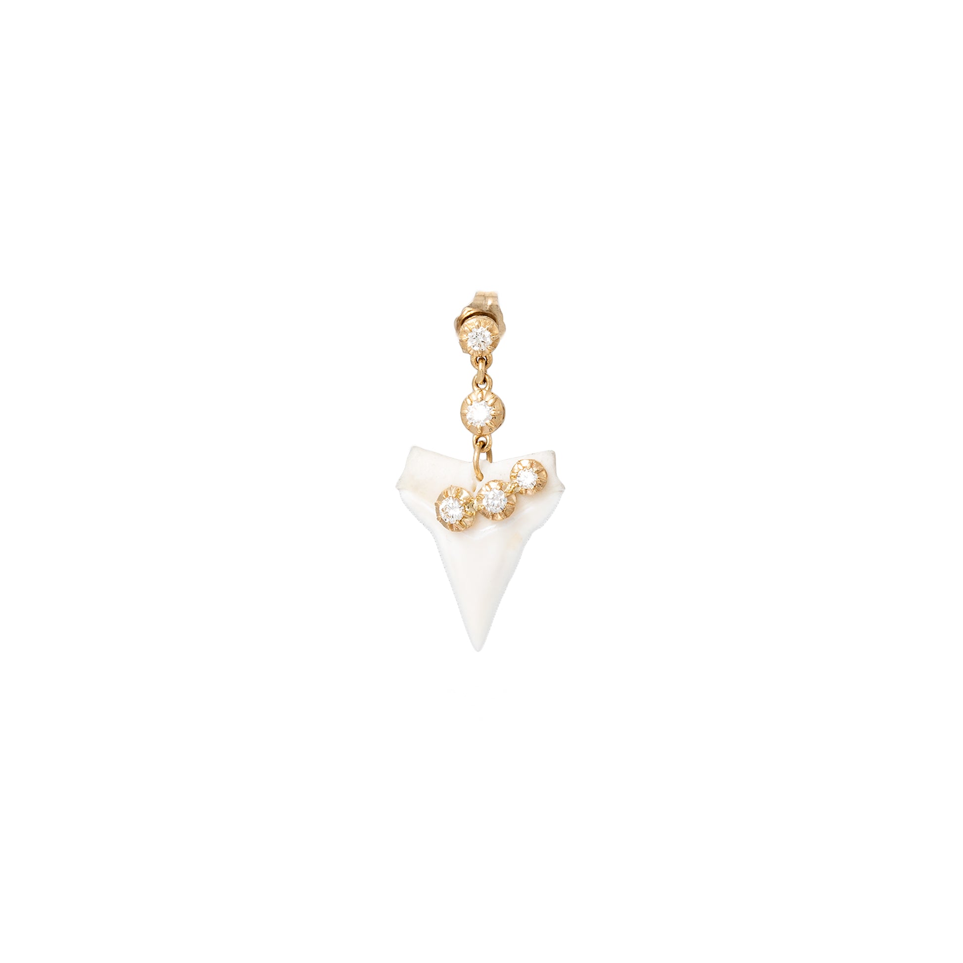 5 SOPHIA DIAMOND SHARK TOOTH DROP STUD EARRING