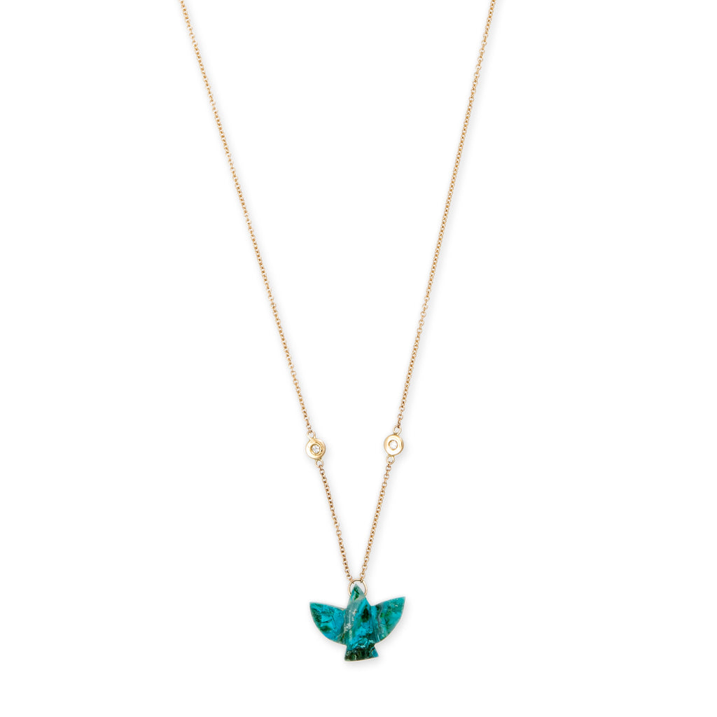 BABY CHRYSOCOLLA THUNDERBIRD NECKLACE