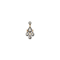 Black Rhodium Round + 4 Graduated Teardrop Sophia Diamond Shaker Drop Stud