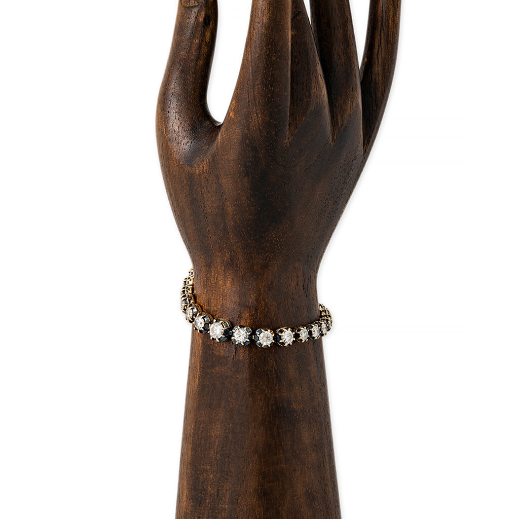 Black Rhodium Graduated Sophia Diamond Bracelet