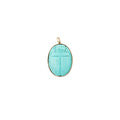 Carved Turquoise Scarab Charm