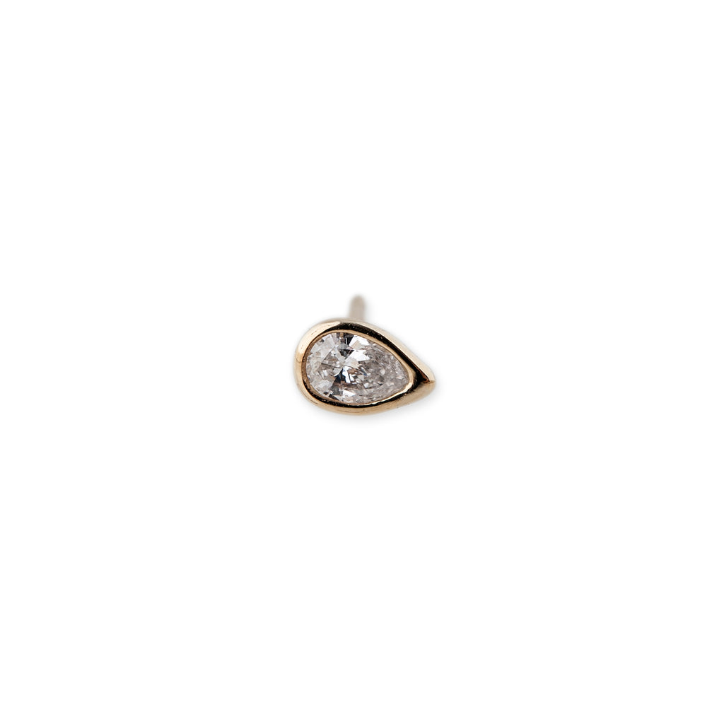 Teardrop Diamond Stud