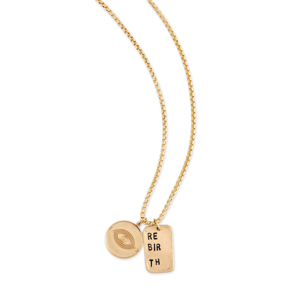 Rebirth Rectangle Tag Charm