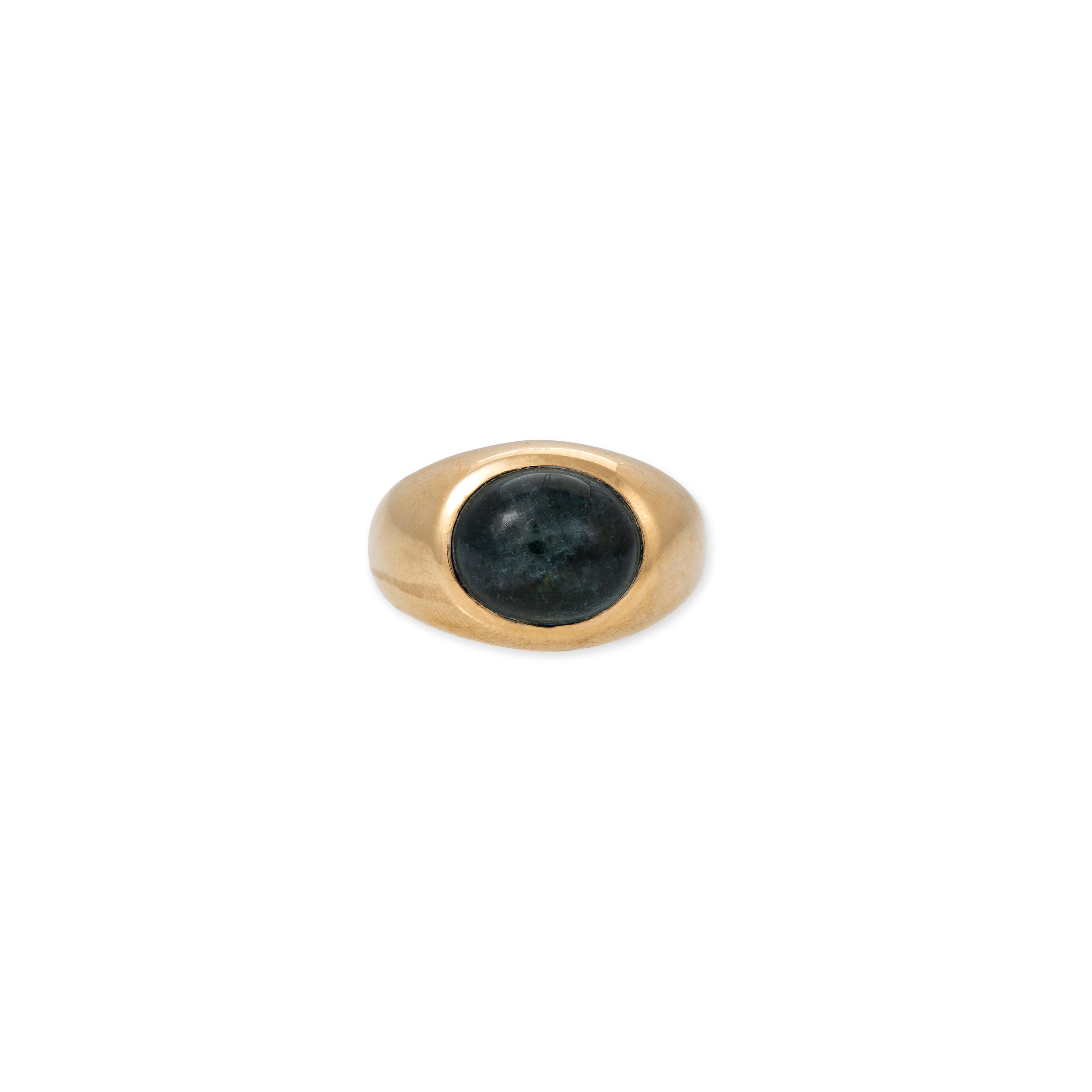 OVAL AQUAMARINE DOME RING