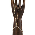 Rose Cut + Marquise Diamond Double Stem Finger Bracelet