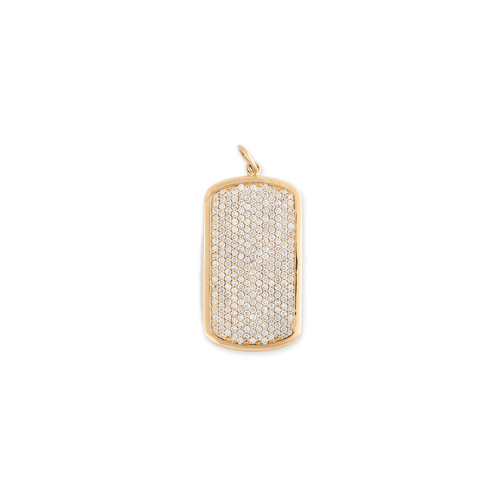 FULL PAVE DIAMOND + EYE BURST TAG CHARM