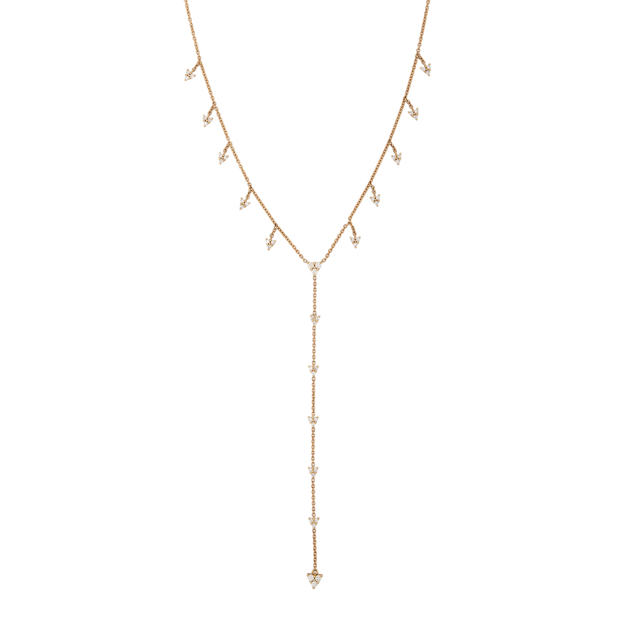 Graduated Diamond Liz Shaker Y Necklace