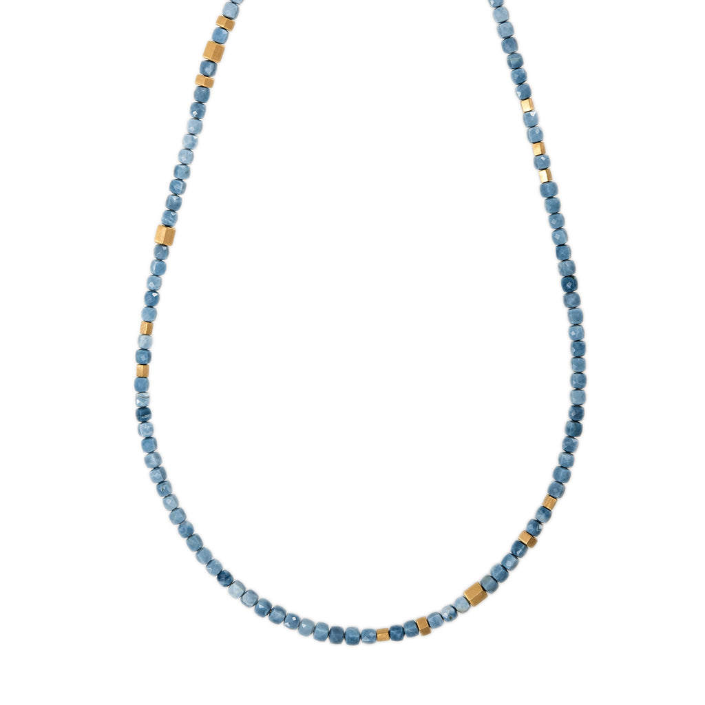 Midnight Blue Beaded Necklace – The Golden Bear