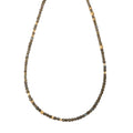 Gold Hexagon Beads + Labradorite Beaded Necklace