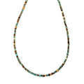 Gold Hexagon Beads + Turquoise Beaded Necklace