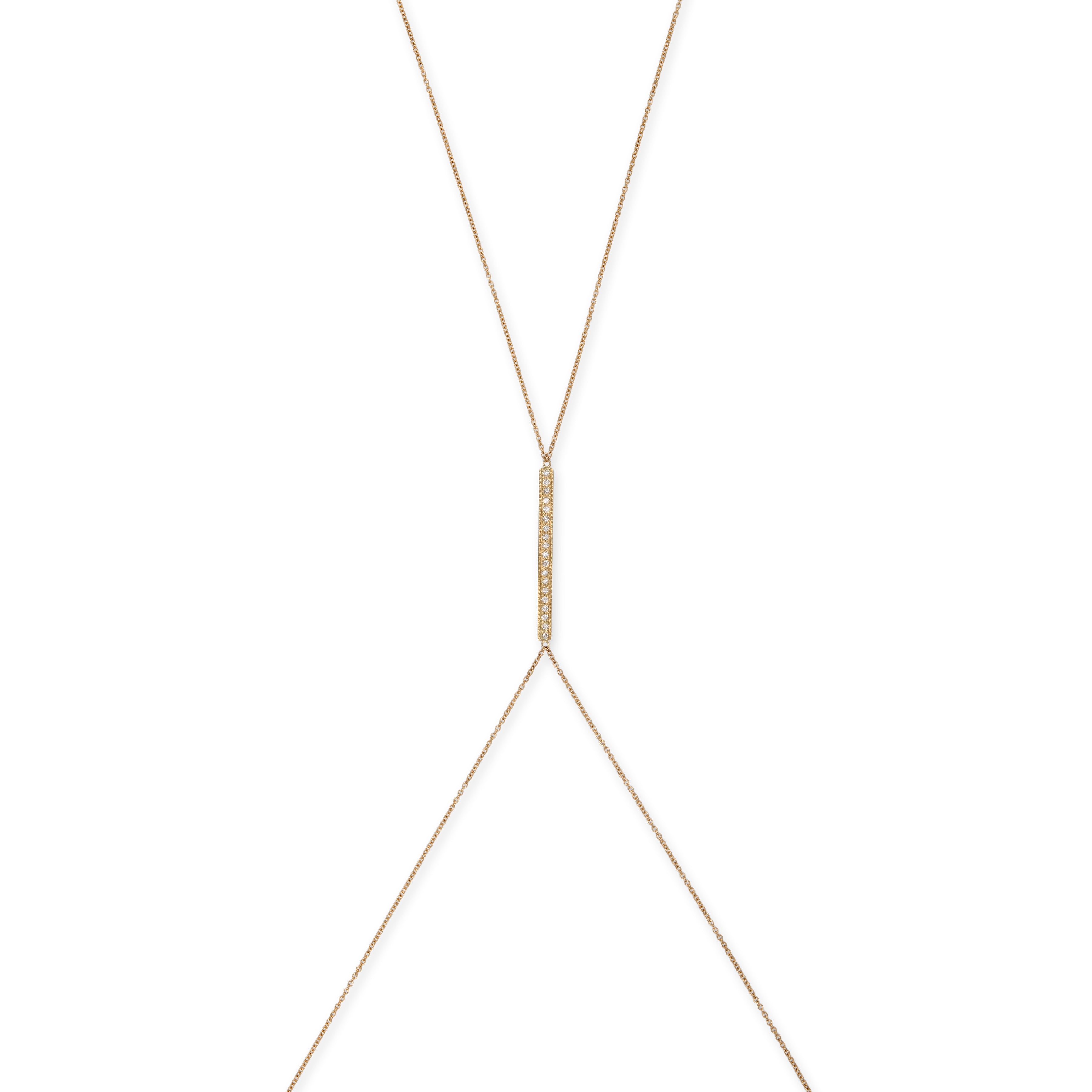 Pave Diamond Bar Bodychain