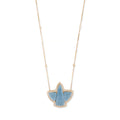 Blue Opal Pave Thunderbird Necklace