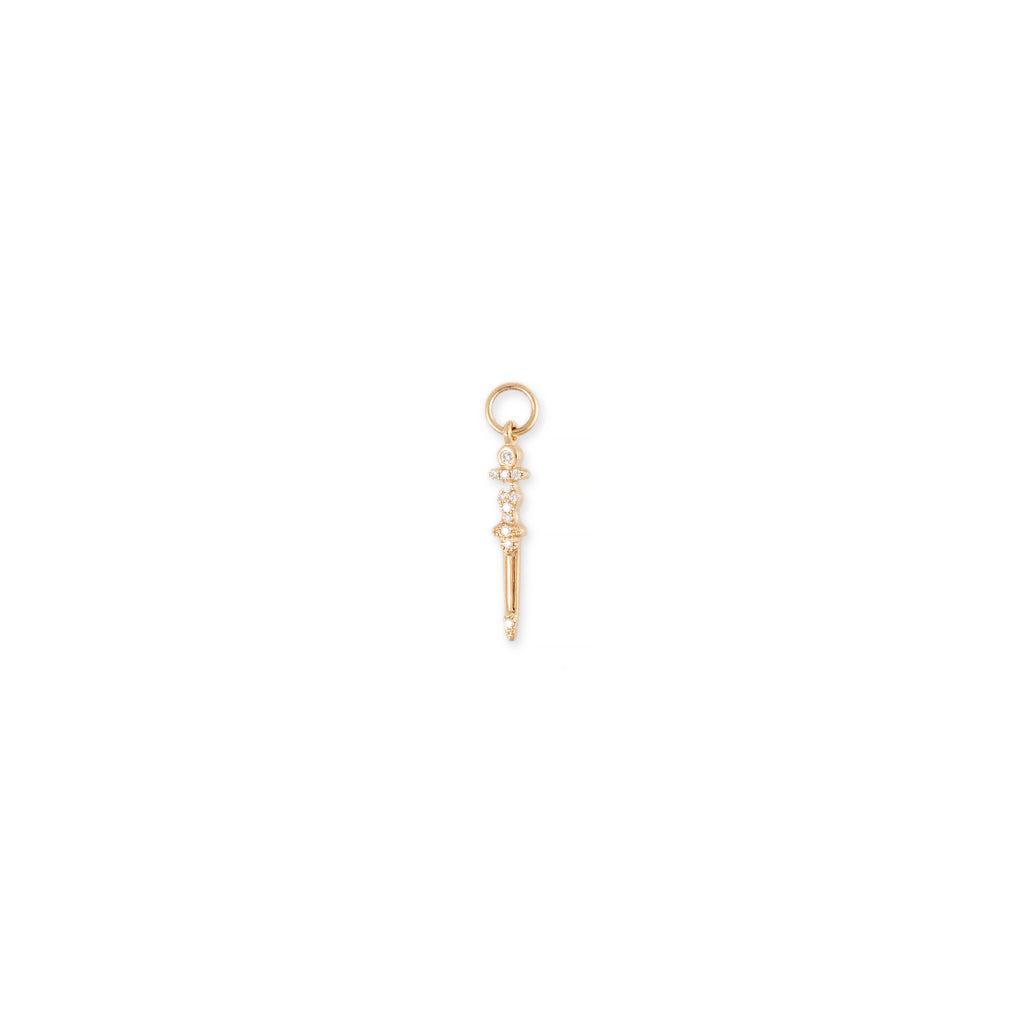 Pave Diamond Dagger Charm