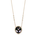 Pave Onyx + Pearl Alien Galaxy Inlay Necklace
