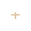 Pave Diamond Gothic Cross Ring