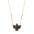 Pave Hematite Thunderbird 6 Diamond Necklace