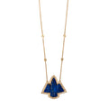 Pave Small Lapis Thunderbird Necklace