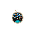Pave Round Diamond Galaxy Inlay Charm