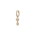 Round + Marquise Sophia Diamond Drop Pave Mini Hoop
