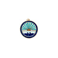 Round Opal Sunshine Inlay Charm