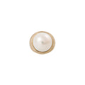 Pave Round Pearl Satin Ring