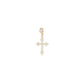 Sophia Diamond + Pave Gothic Cross Drop Stud