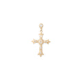 SOPHIA DIAMOND + TEARDROP DIAMOND CROSS DROP STUD
