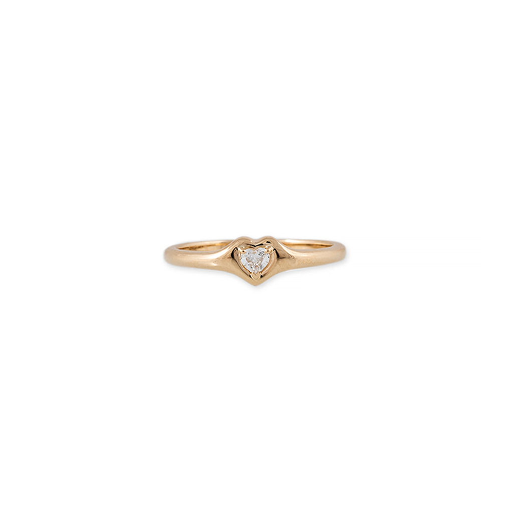 SINGLE HEART DIAMOND RING