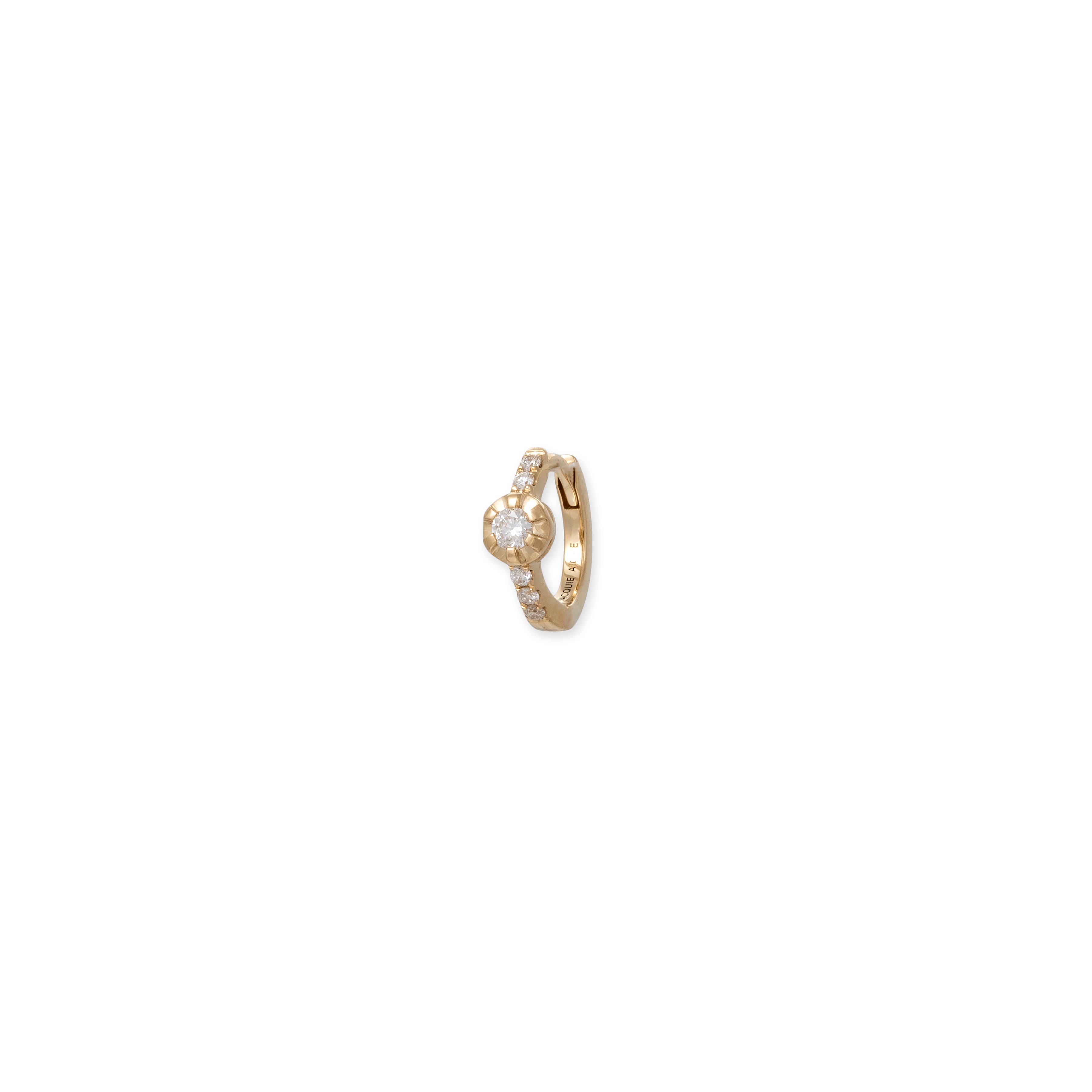 Small Single Sophia Diamond Pave Mini Hoop