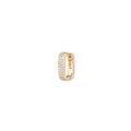Small Rectangle Pave Diamond Mini Hoop