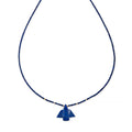Small Lapis Thunderbird + Gold and Lapis Beaded Toggle Necklace
