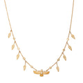 Pavé Marquise Diamond Center Thunderbird + Feather Shaker Necklace