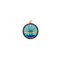 Small Round Opal Sunshine Inlay Necklace