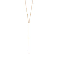 Sophia Round + Marquise Diamond Y Necklace