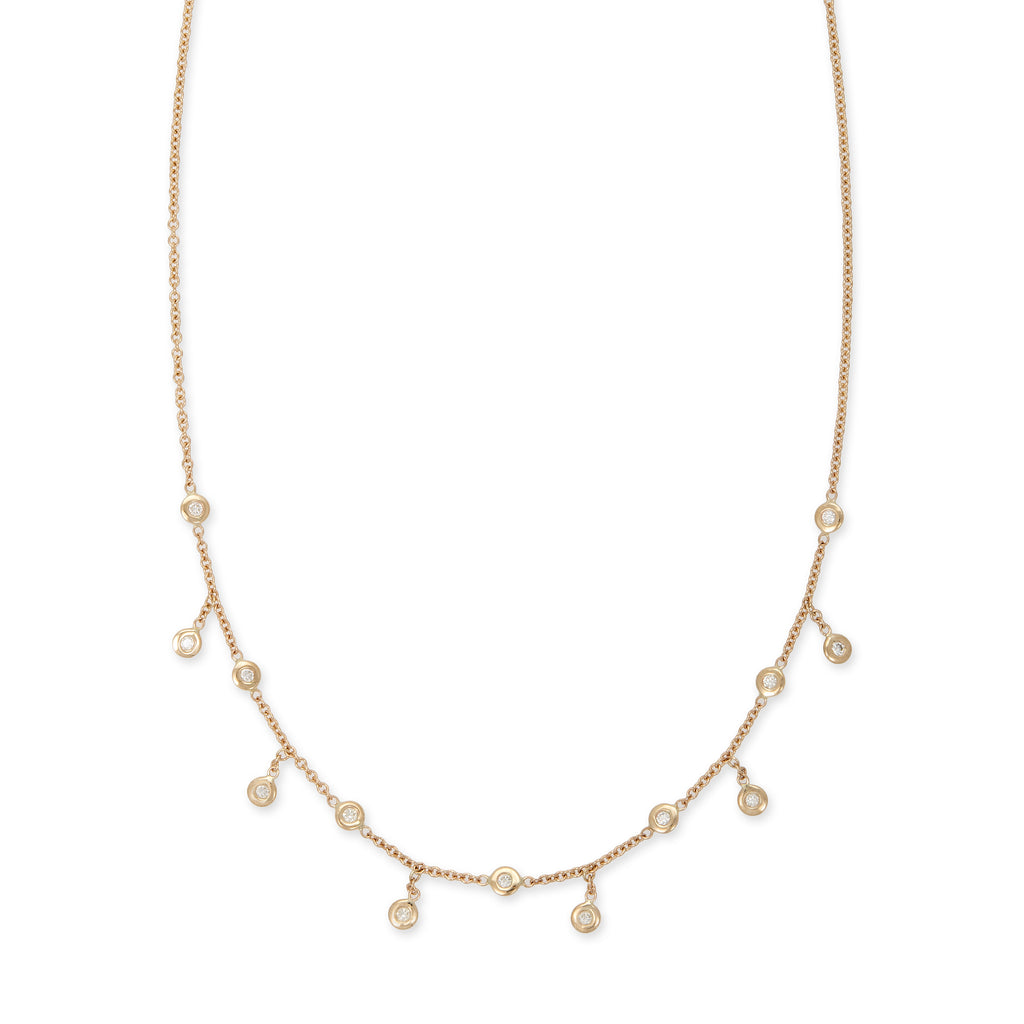 Spaced Out Diamond Half Shaker Necklace
