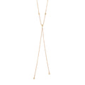 Round + Teardrop Diamond Bolo Y Necklace