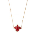 Pave Red Jasper Thunderbird Necklace