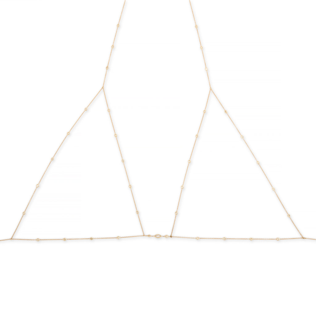 42 Diamond Bra with Marquise Center