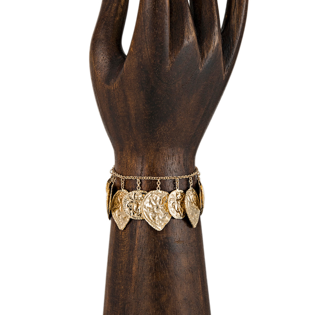 Antique Coin + Teardrop Shaker Bracelet