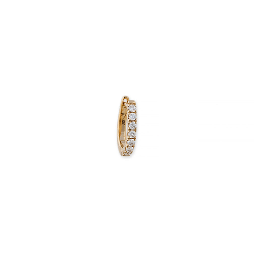 Pave Oval Mini Hoop